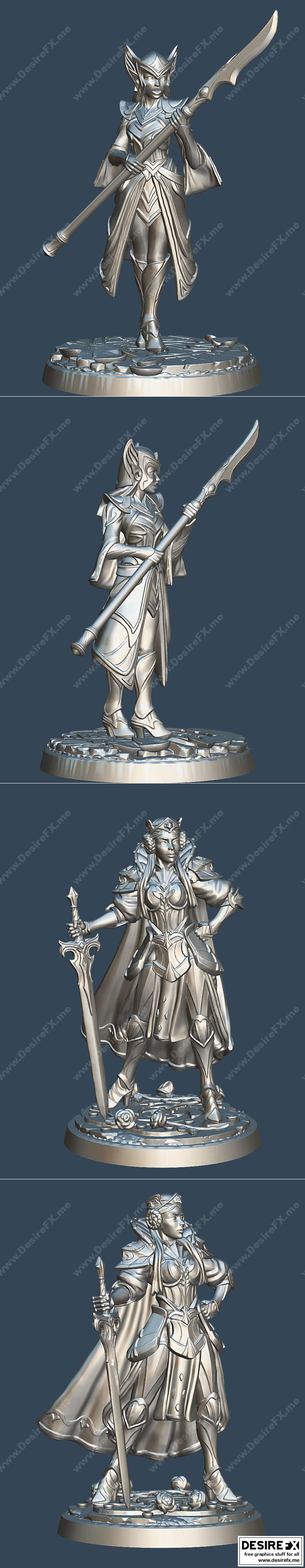 女王卫队与装甲女王 3D打印模型|Queens Guard and Queen in Armor