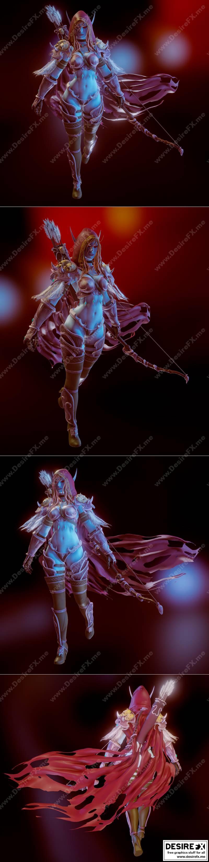 魔兽世界：萨尔瓦纳斯·风行者 3D打印模型|Sylvanas Windrunner WOW