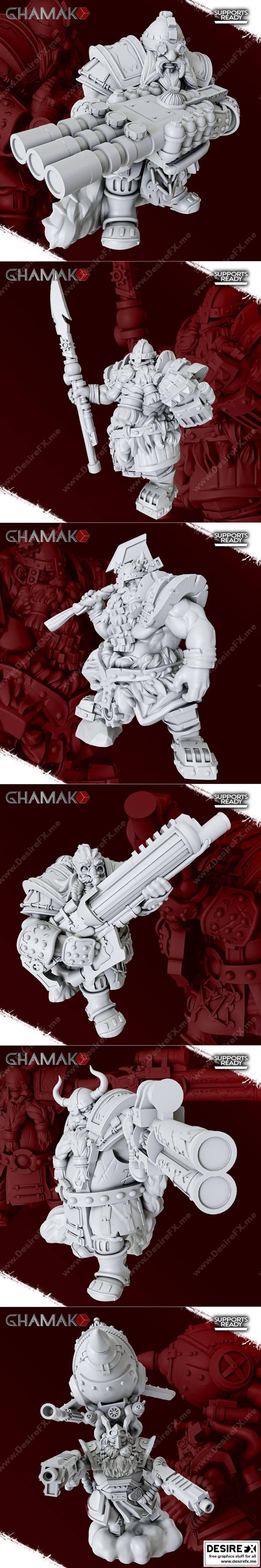 Ghamak - Kharadron 2022：3D打印模型集（动漫/游戏角色）|Ghamak – Kharadron June 2022