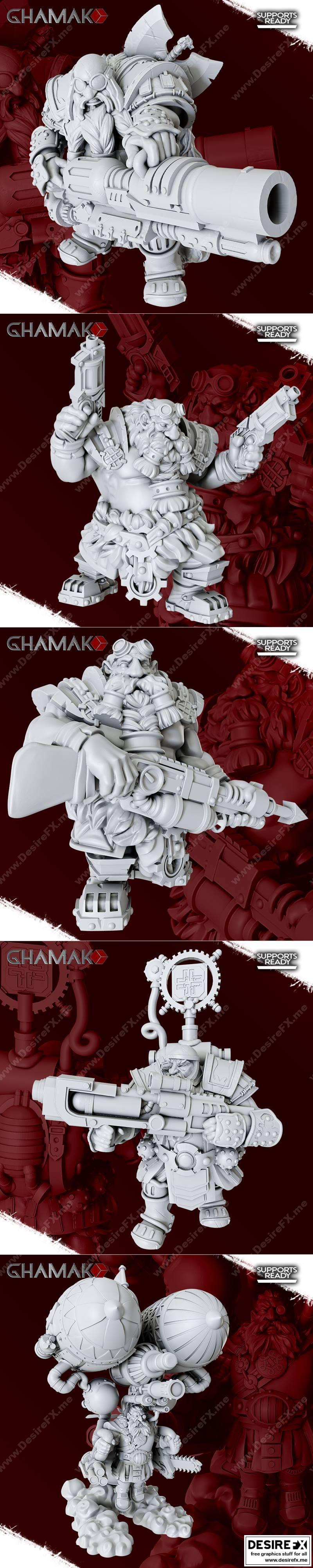 Ghamak - Kharadron 2022：3D打印模型集（动漫/游戏角色）|Ghamak – Kharadron June 2022