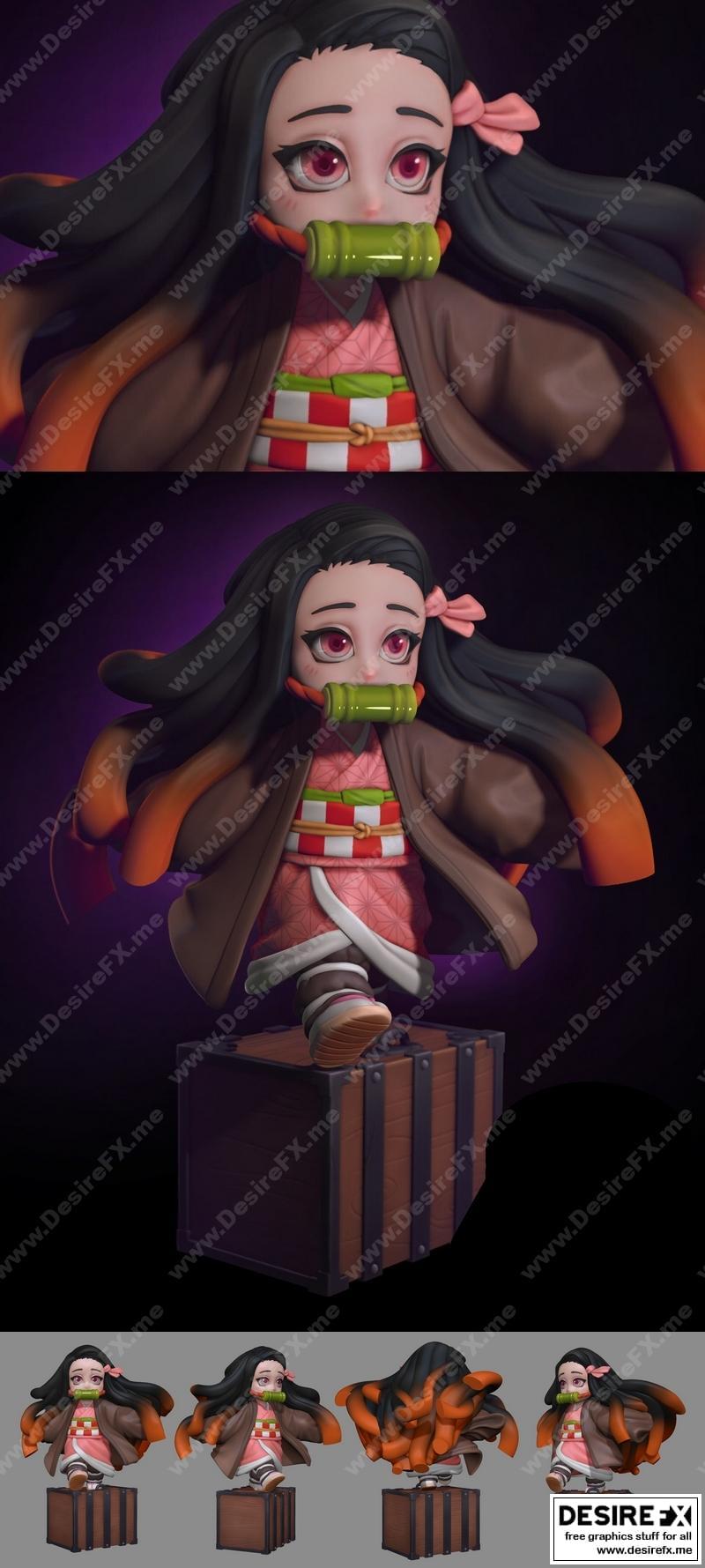 3D打印模型：《鬼灭之刃》聂佐|Nezuko