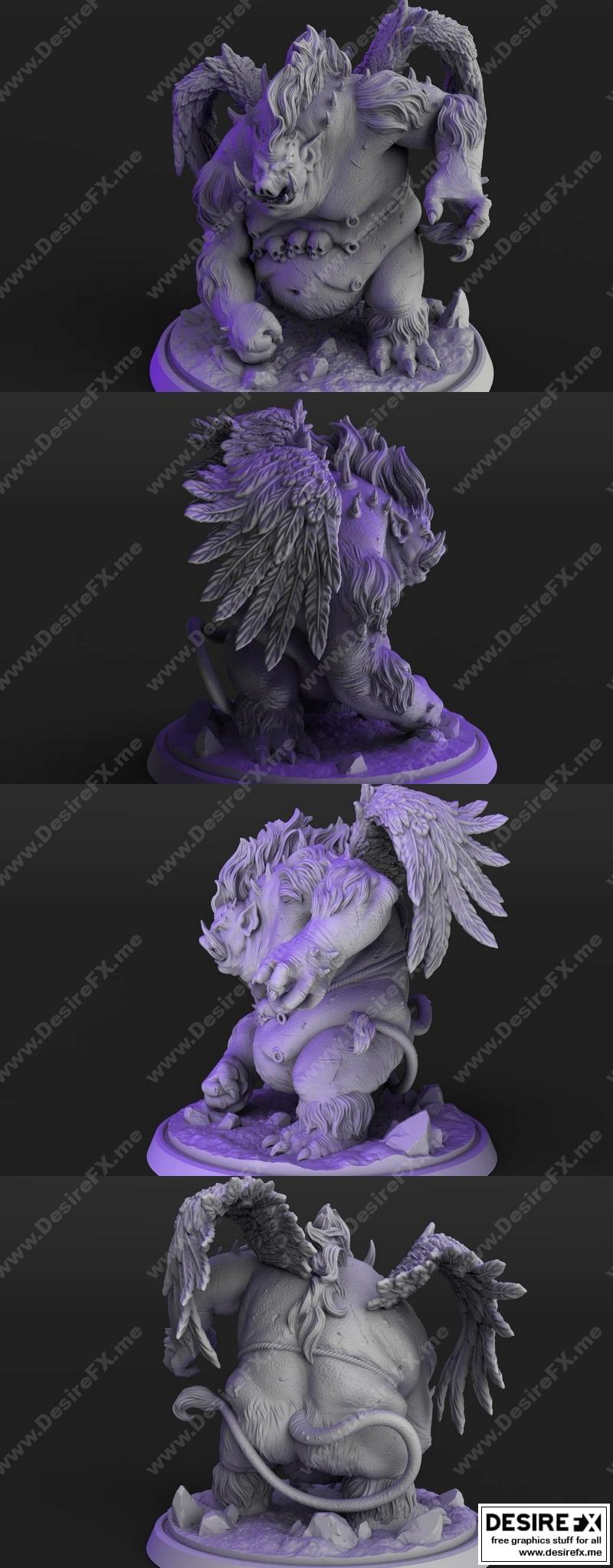 Nalfeshnee恶魔 3D打印模型|Nalfeshnee Demon