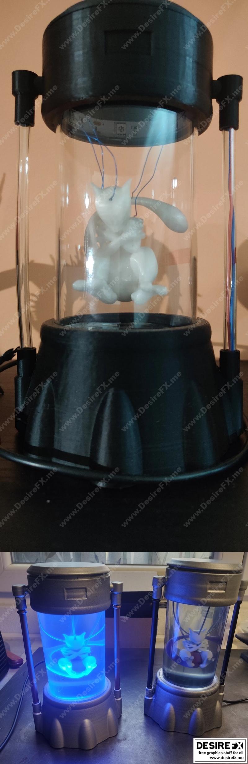 Mewtwo 3D打印模型|Mewtwo + Incubator