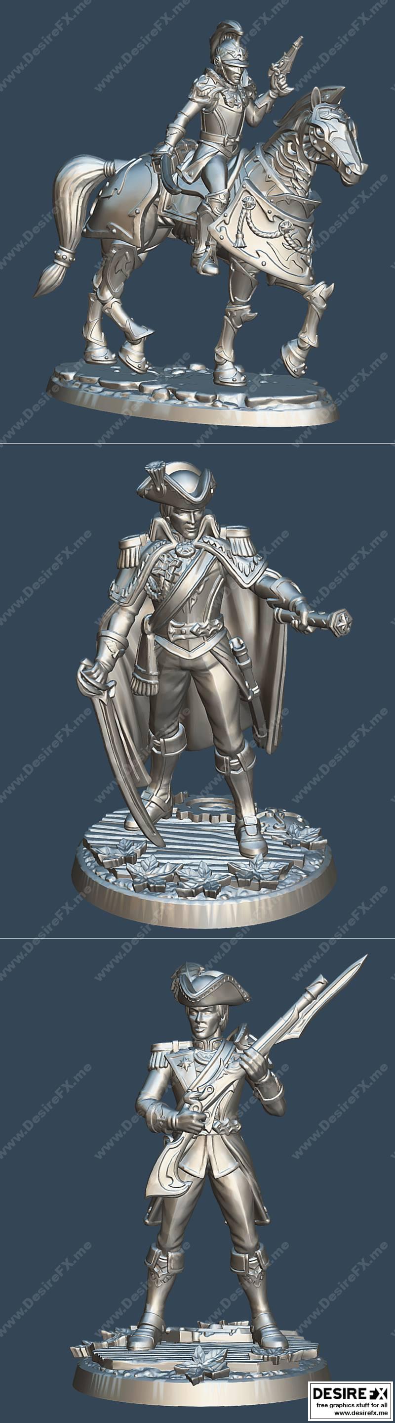 魔技科技 - 步兵 - 重装骑兵 - 舰长 3D打印模型|Magitek – Fusilier, Cuirassier, Captain