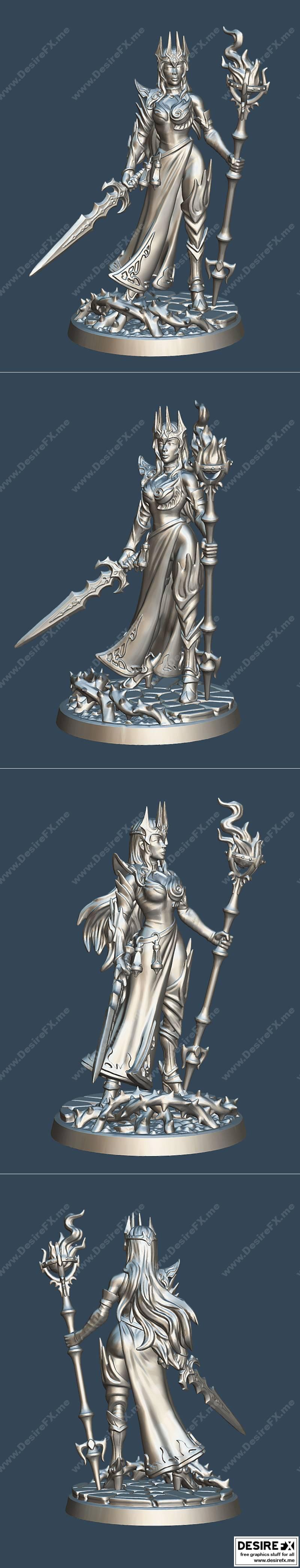 火之巫女3D打印模型|Fire Witch