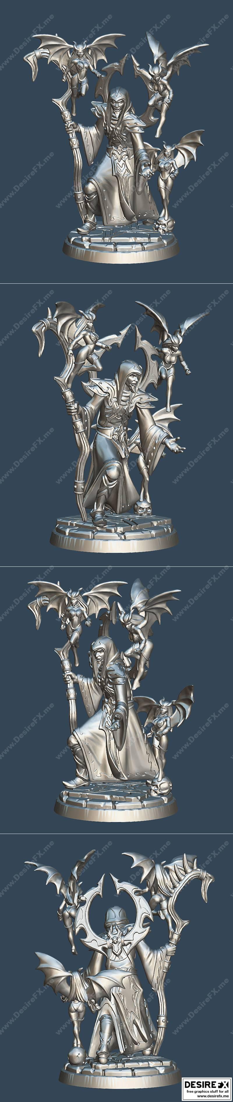 黑暗之魂-艾尔登法环-黑袍法师3D打印模型|Warlock