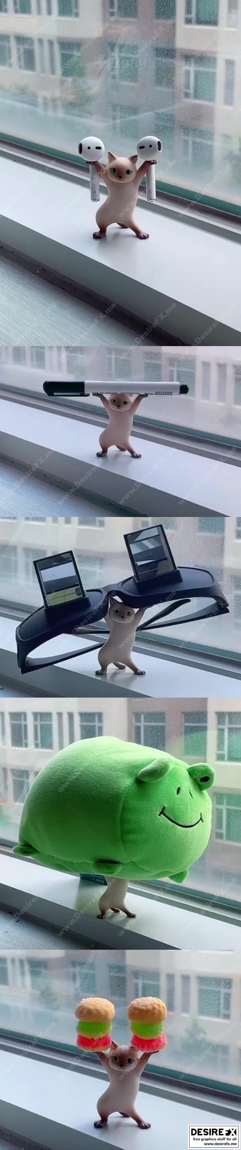 猫娘3D打印模型|Cat holder