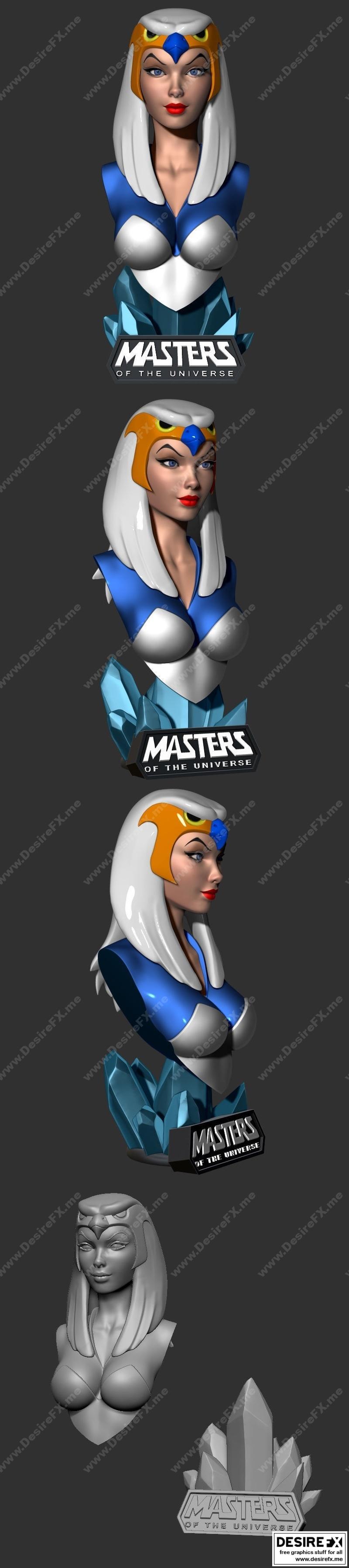 万代擎天柱女巫3D打印模型|Masters of the Universe – Sorceress Bust