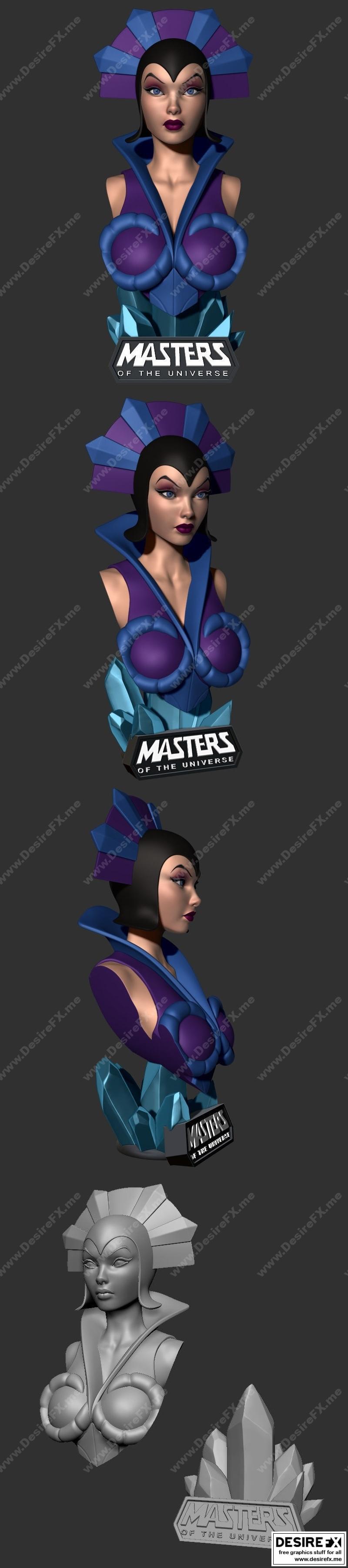 恶灵琳3D打印模型|Masters of the Universe – Evil-Lyn Bust