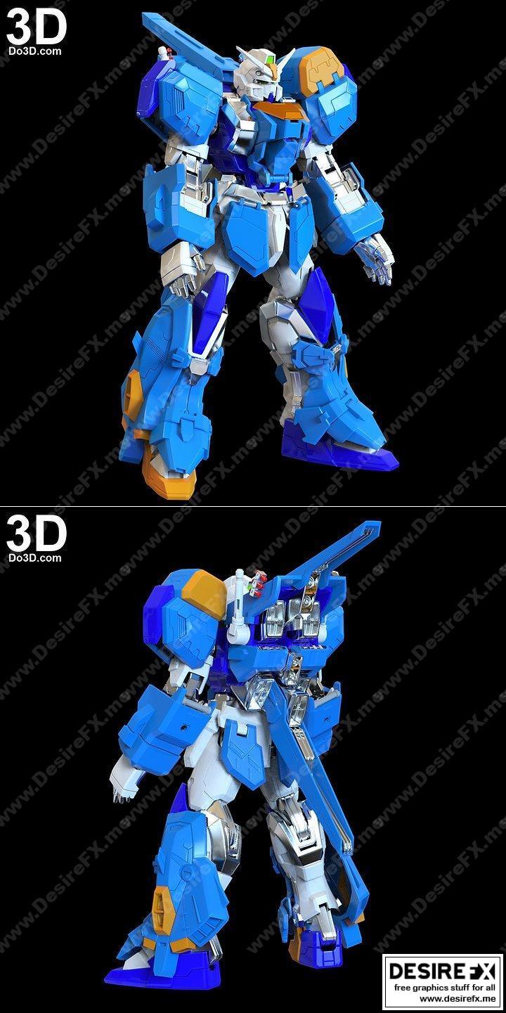 杜尔高达：暗影全装战甲 3D打印模型|Duel Gundam Assault Shroud Full Body Armor