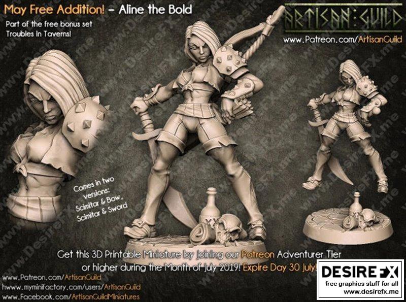 Aline the Bold 3D打印模型|Aline the Bold