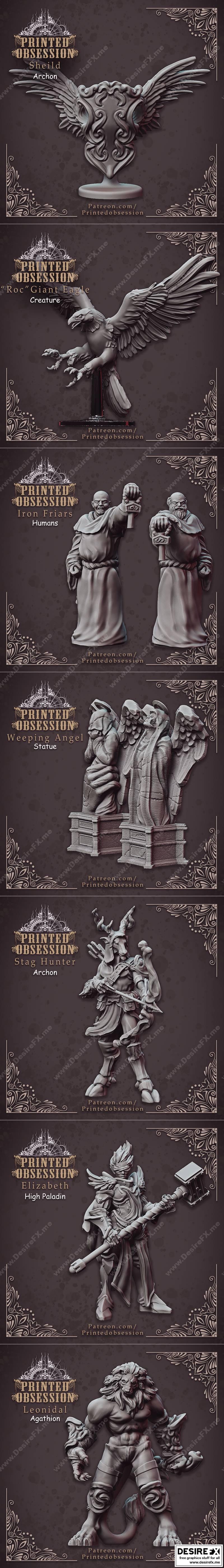 打印痴迷——天堂无怒——巨量包|Printed Obsession – Heaven Hath no Fury – Mega Pack