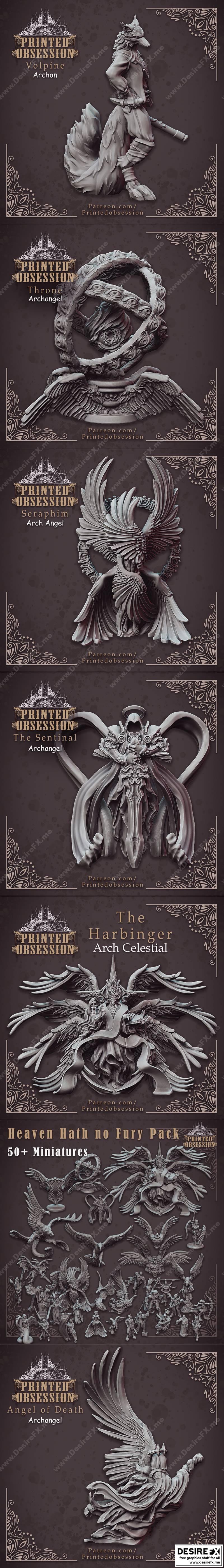 打印痴迷——天堂无怒——巨量包|Printed Obsession – Heaven Hath no Fury – Mega Pack