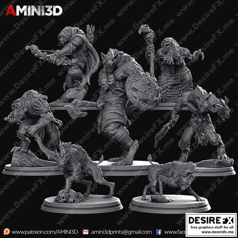 Gnolls-幽影之森-暗影巨兽3D打印模型|Gnolls