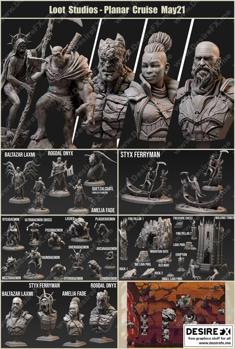 Loot Studio – 《计划航行》角色3D打印模型|Loot Studio – Planar Cruise May 2021