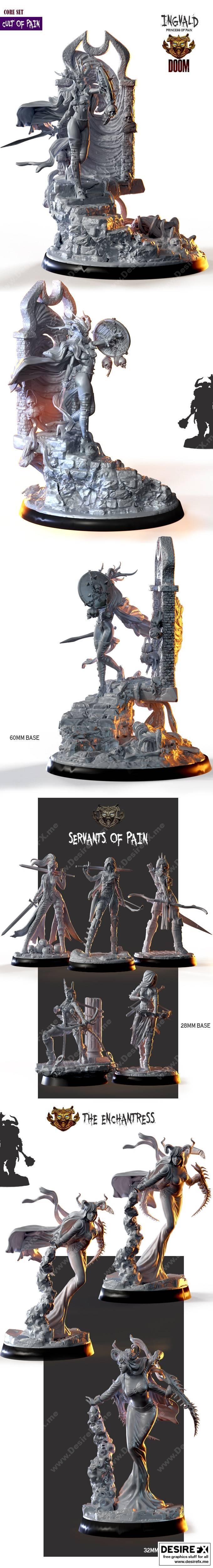 Doom Chaos出品《Nocturna》3D打印模型|Doom Chaos Kickstarter – Nocturna models