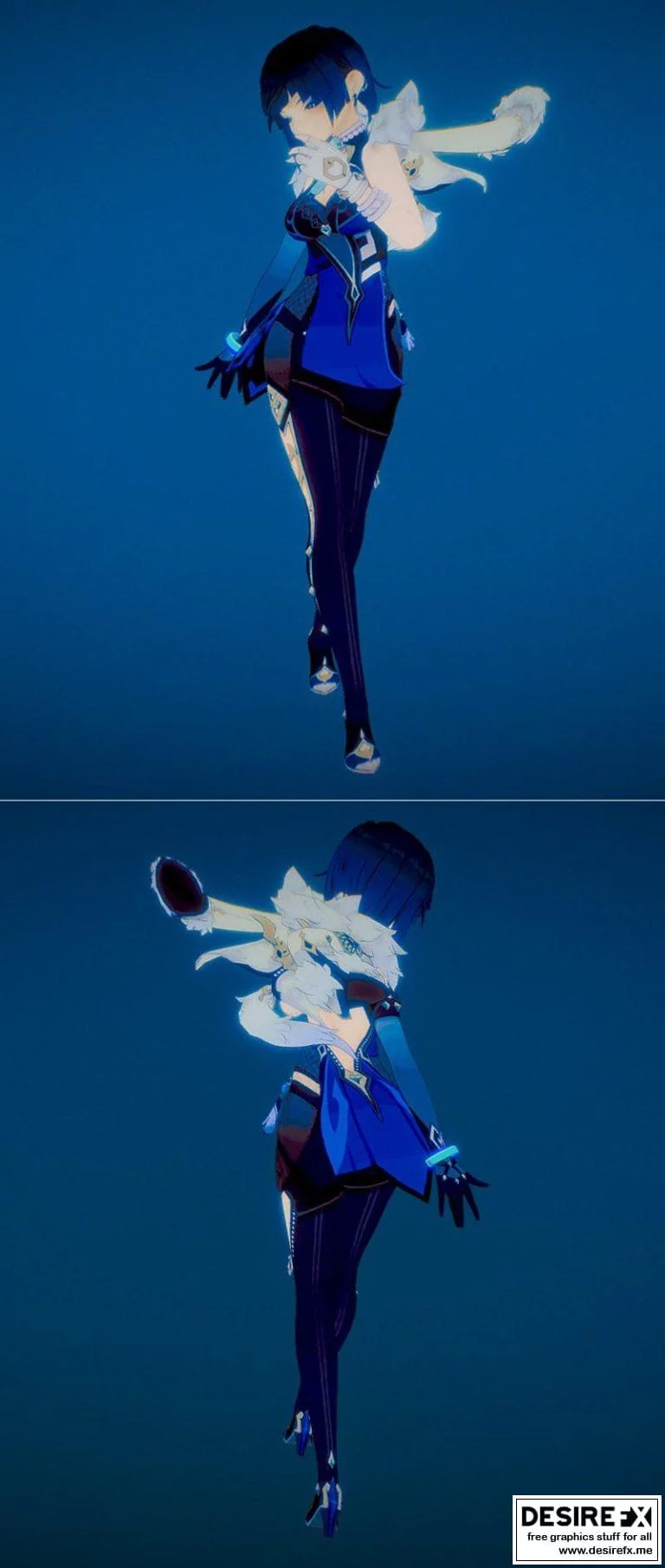 永夜-原神-耶兰 3D打印模型|Yelan – Genshin Impact