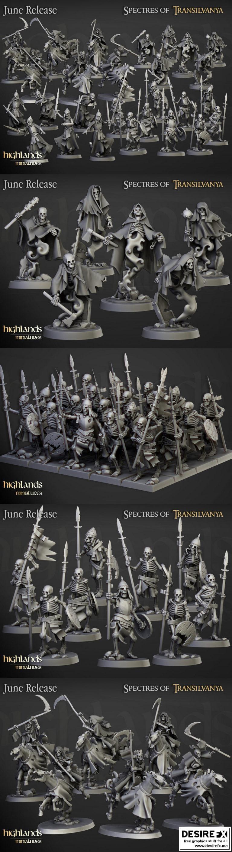 高地迷你模型 – 2022年6月动漫游戏角色3D打印模型集|Highlands Miniatures – june 2022