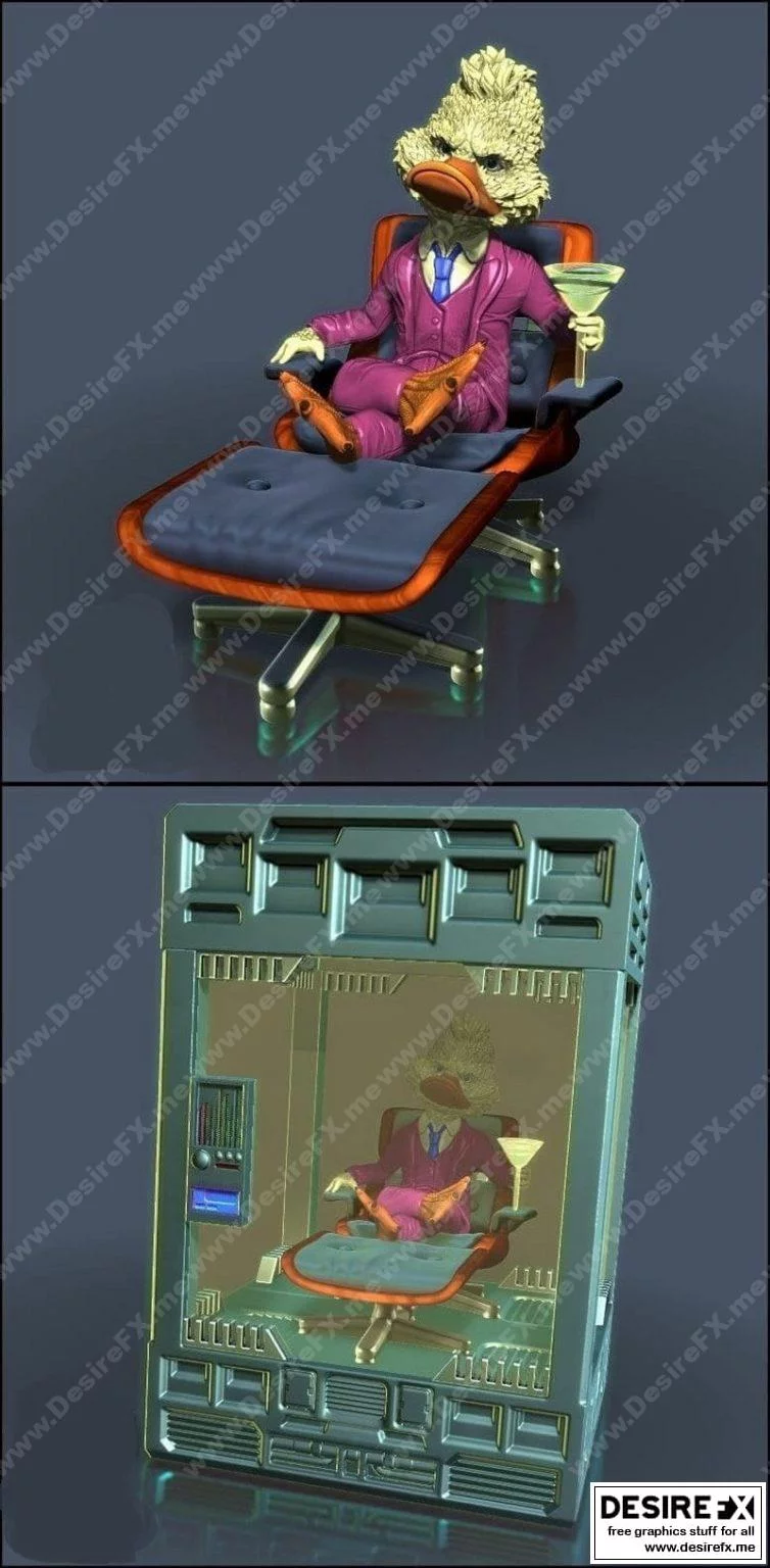 动漫游戏3D打印模型：霍华德鸭|Howard the Duck