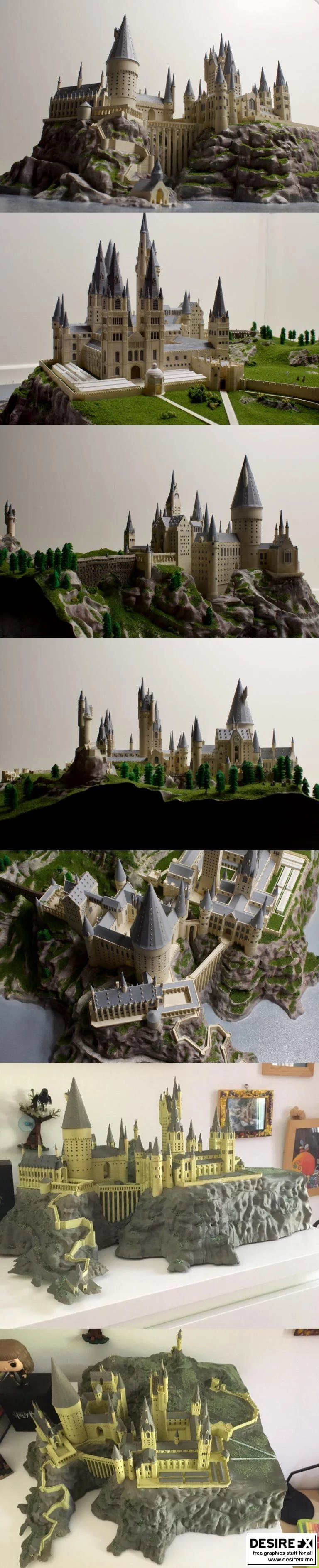 霍格沃茨城堡-哈利波特-罗恩·韦斯莱 3D打印模型|Hogwarts Castle