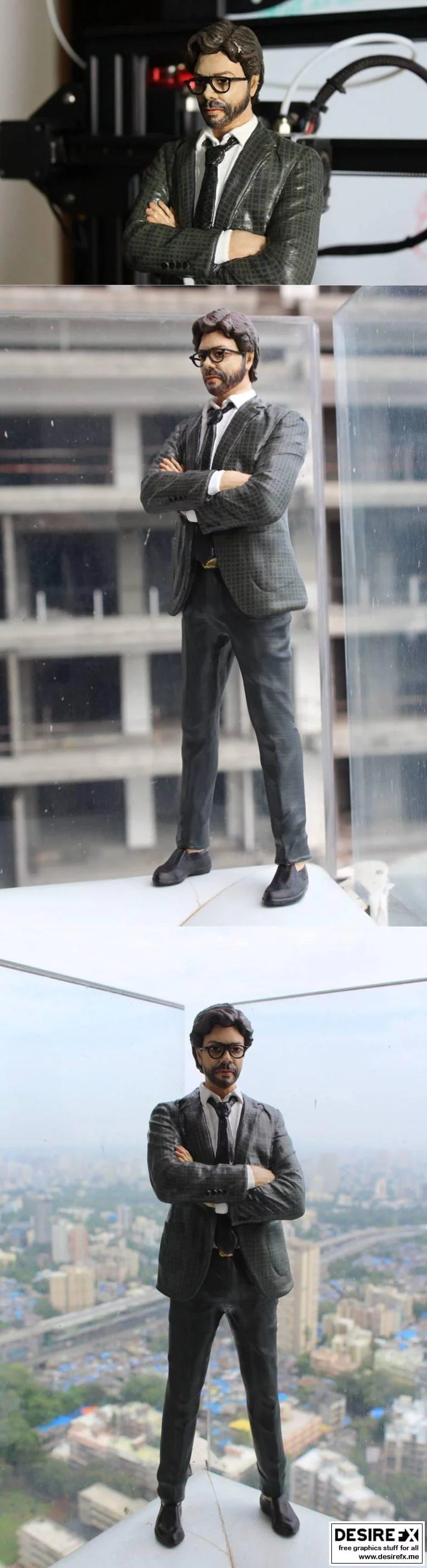 《纸牌屋》中的教授——3D打印模型设计|El Profesor La casa de papel