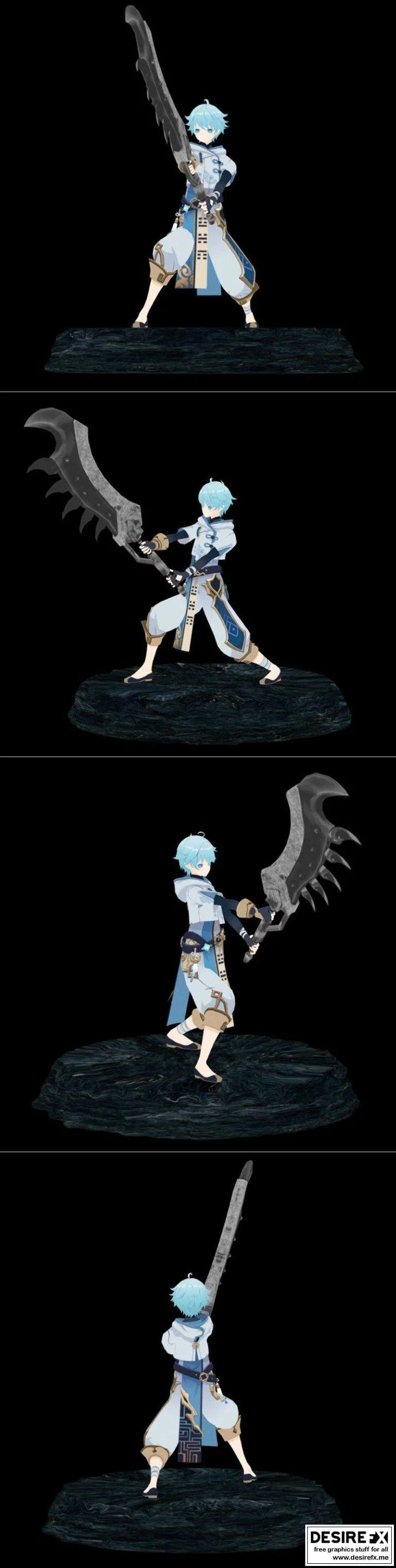 chocobo 3D打印模型|Chongyun Monster Hunter Pose