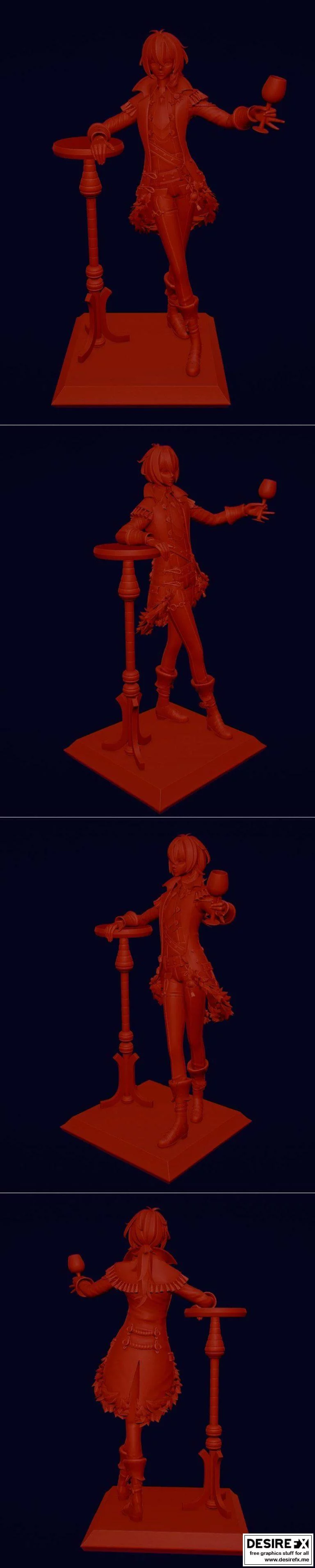 迪卢克——原神3D打印模型|Diluc – Genshin Impact