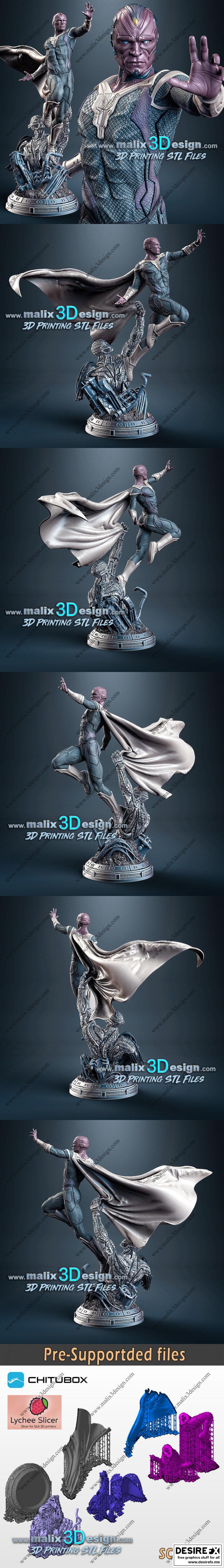 复仇者联盟 3D打印模型|VISION ( MARVEL ) – Avengers superhero