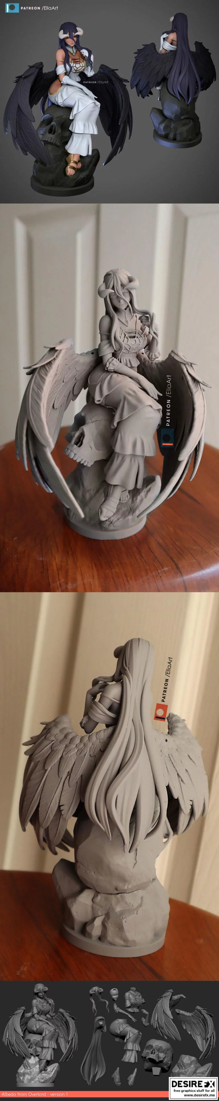 Overlord阿尔bedo 3D打印模型|Albedo from Overlord