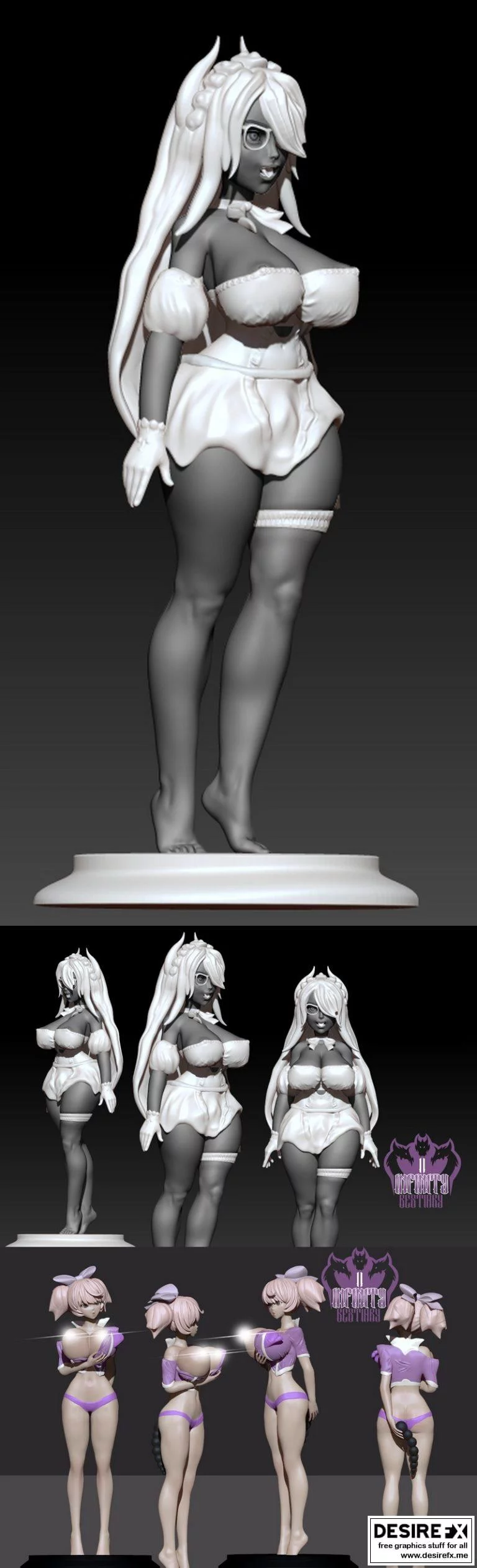 3D打印动漫女孩模型|Anime Girl