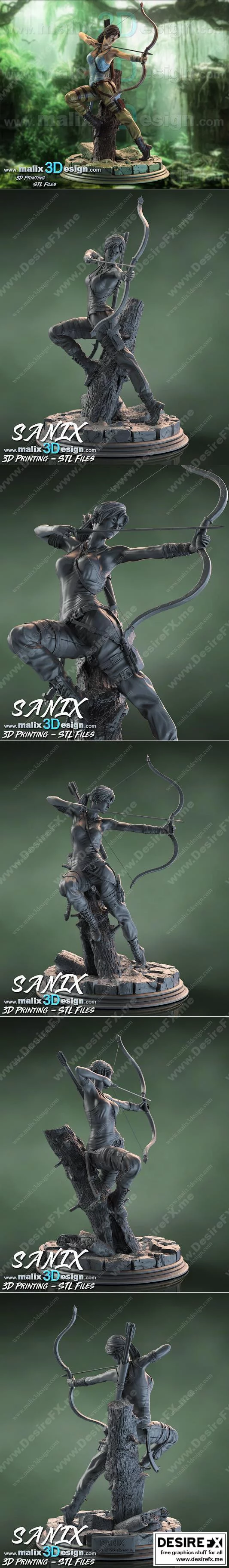 《古墓丽影3D打印模型》|Lara Croft