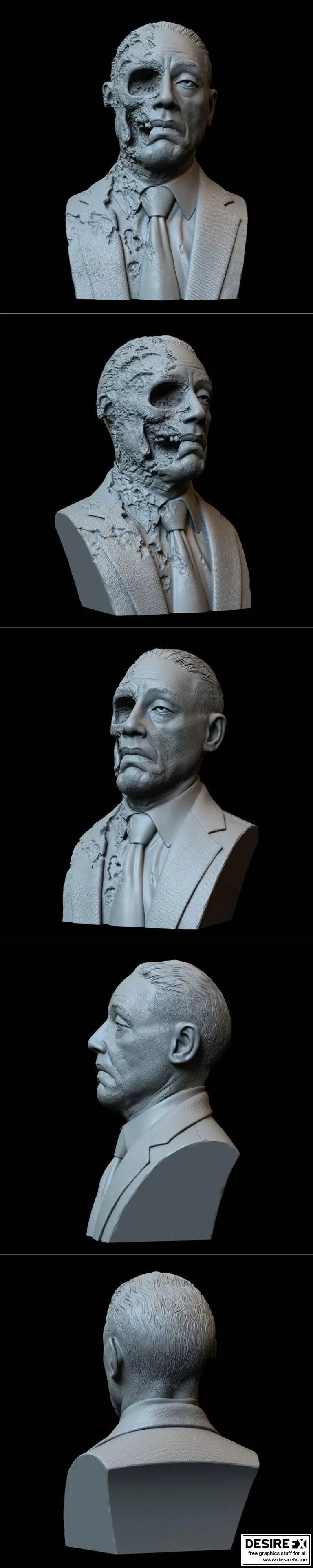 Gustavo Fring 3D打印模型|Gustavo Fring Face Off version, from Breaking Bad