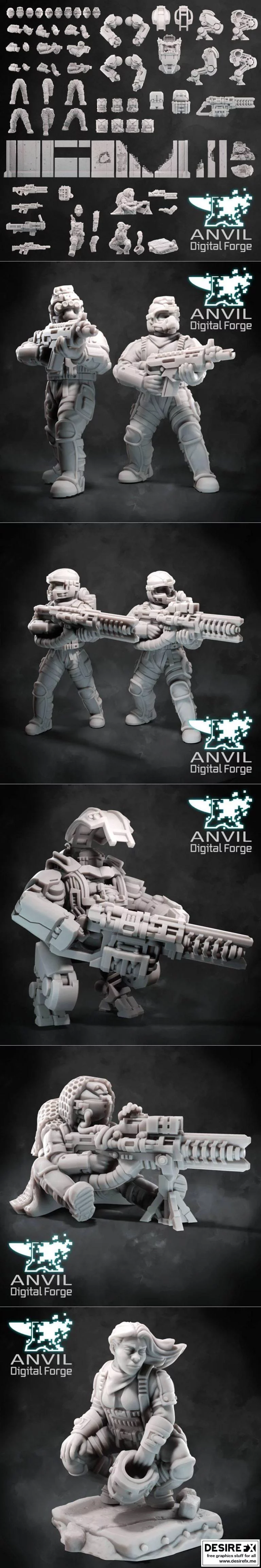 Anvil Digital Forge – 侦察兵3D打印模型|Anvil Digital Forge – Recon Drop Troopers
