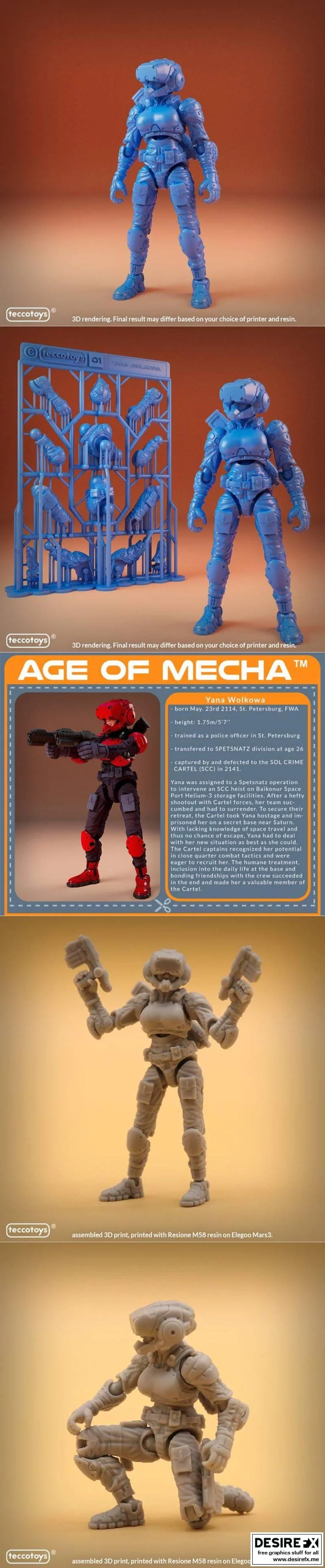 Teccotoys - 伊ana沃洛卡 - 3D打印模型|Teccotoys – Yana Wolkowa