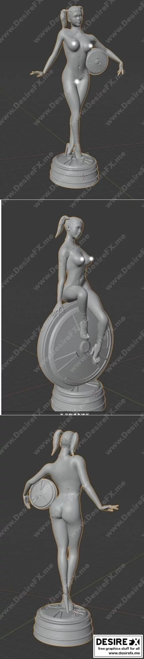 Duke Nukem Forever 永恒赌场少女 3D打印模型|Duke Nukem Forever Casino Girl Statue 1-2