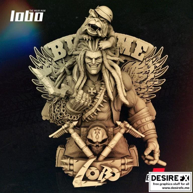 B3DSERK Lobo – 动漫角色3D打印模型|B3DSERK Lobo – Bust