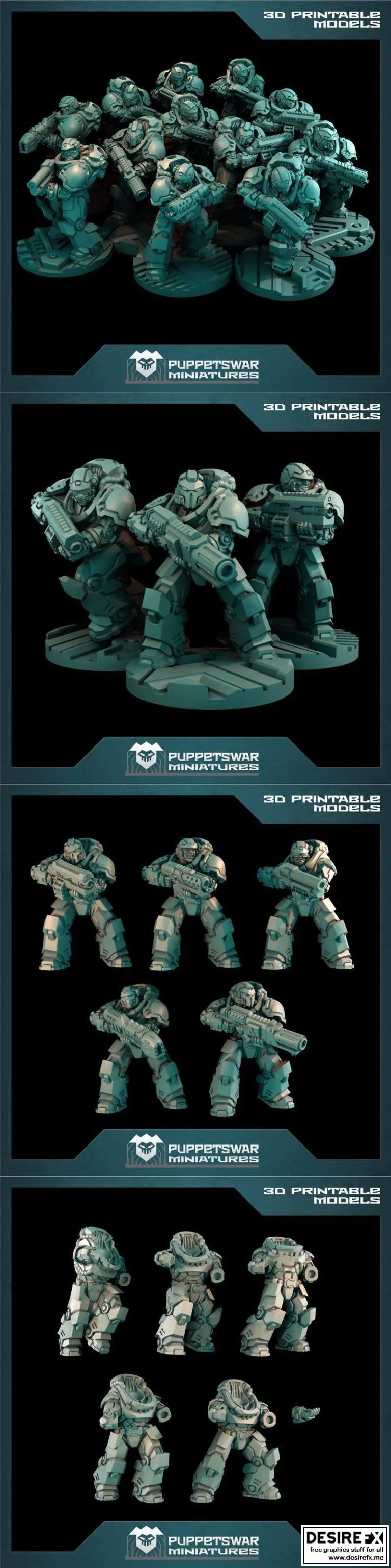 Puppetswar《Prime Gunners》3D打印模型|Puppetswar Miniatures – Prime Gunners