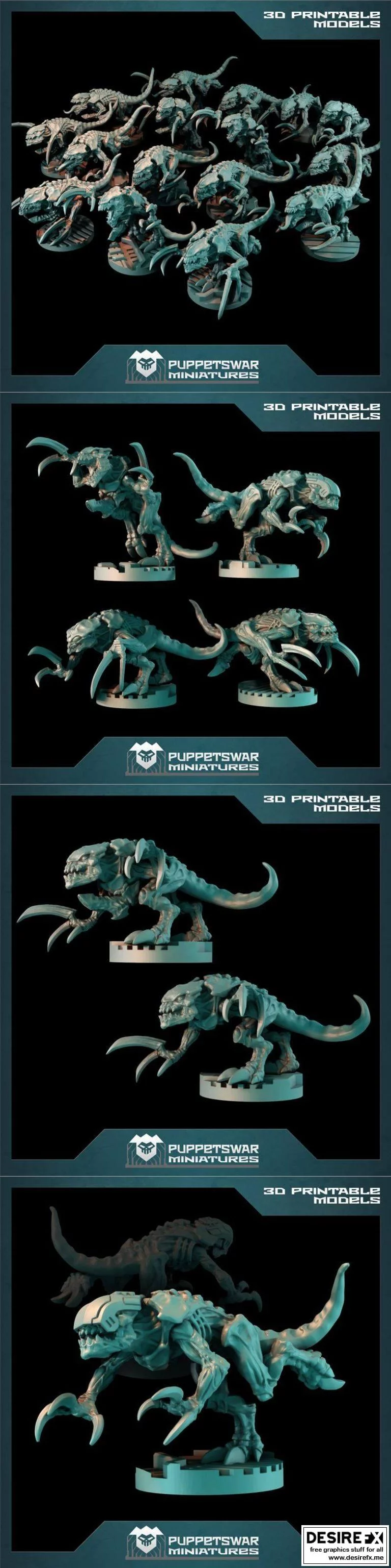 Puppetswar战士迷你模型套装|Puppetswar Miniatures – Warriors Pack