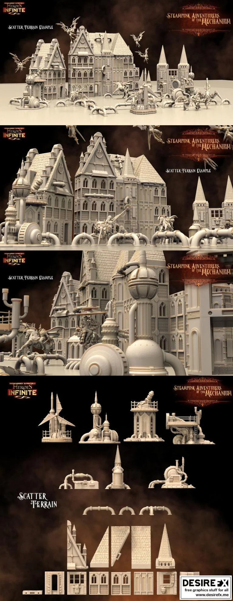 机械神域：散落地形冒险|Steampunk adventures of mechanium – Scatter Terrain