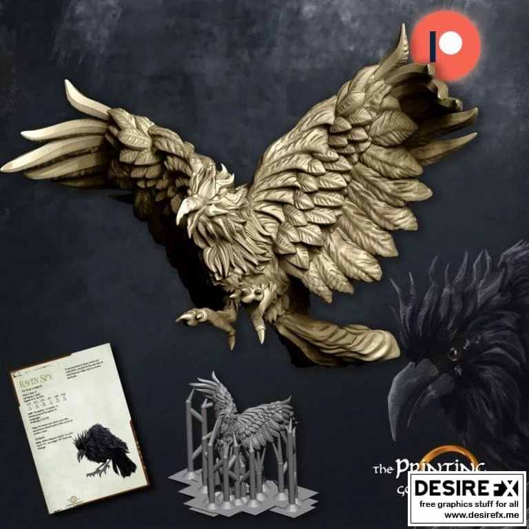 Flock of Raven Spies Flying – C