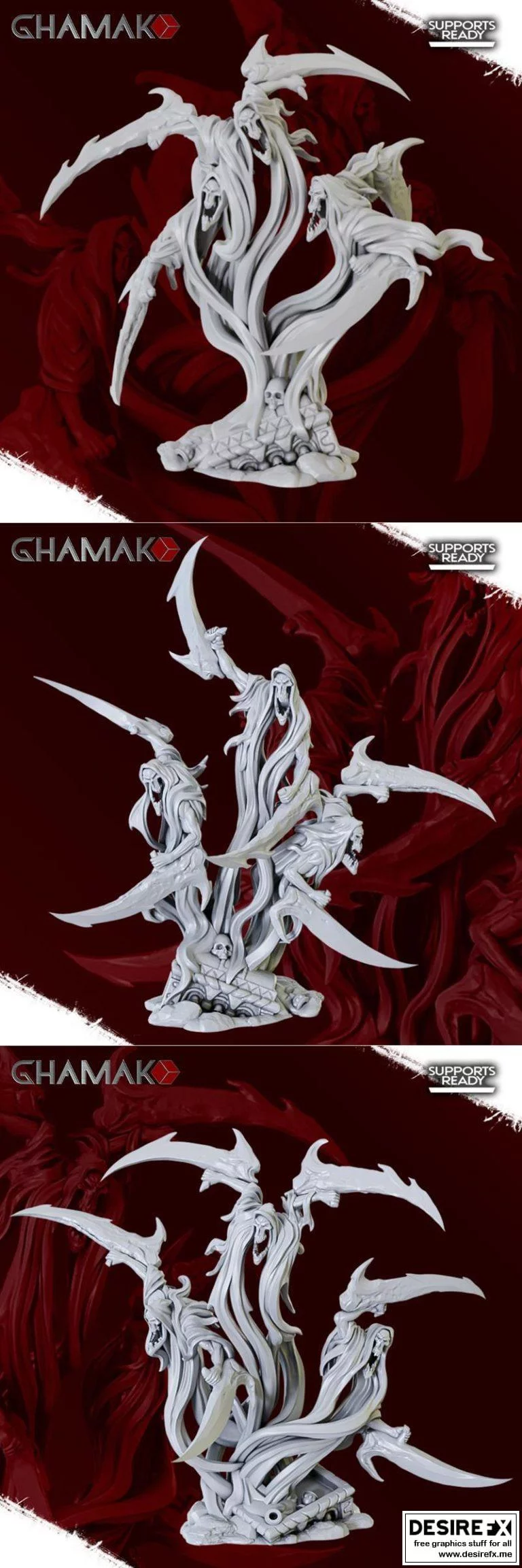 Kosheivs恶魔之魂 1-3 3D打印模型|Kosheivs Damned Spirits 1-3