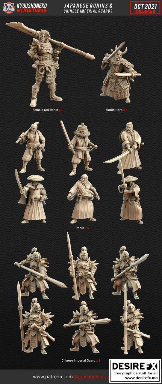 Kyoushuneko迷你模型：samurai与中式士兵|Kyoushuneko Miniatures – Samurai & Chinese Troops