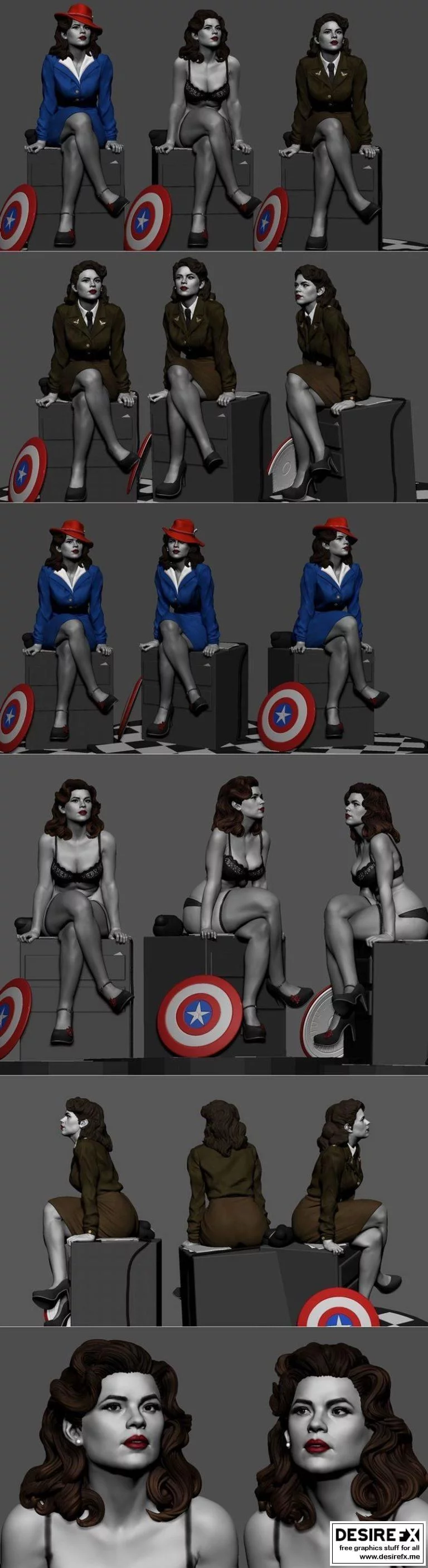 Agent Carter 3D打印模型|Agent Carter