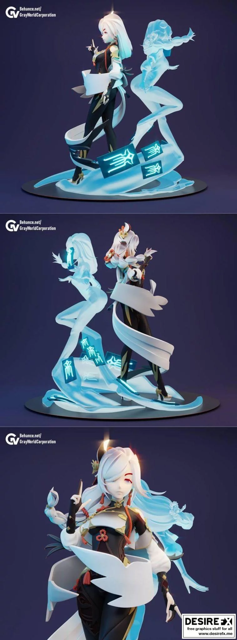 原神·申鹤3D打印模型|Shenhe 2 – Genshin Impact