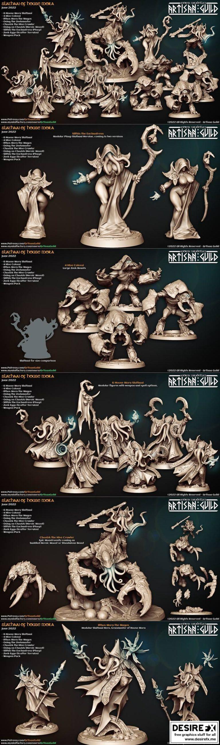 莫拉家族斯拉塔伊3D打印模型|Artisan Guild – Slathaai of House Mora June 2022