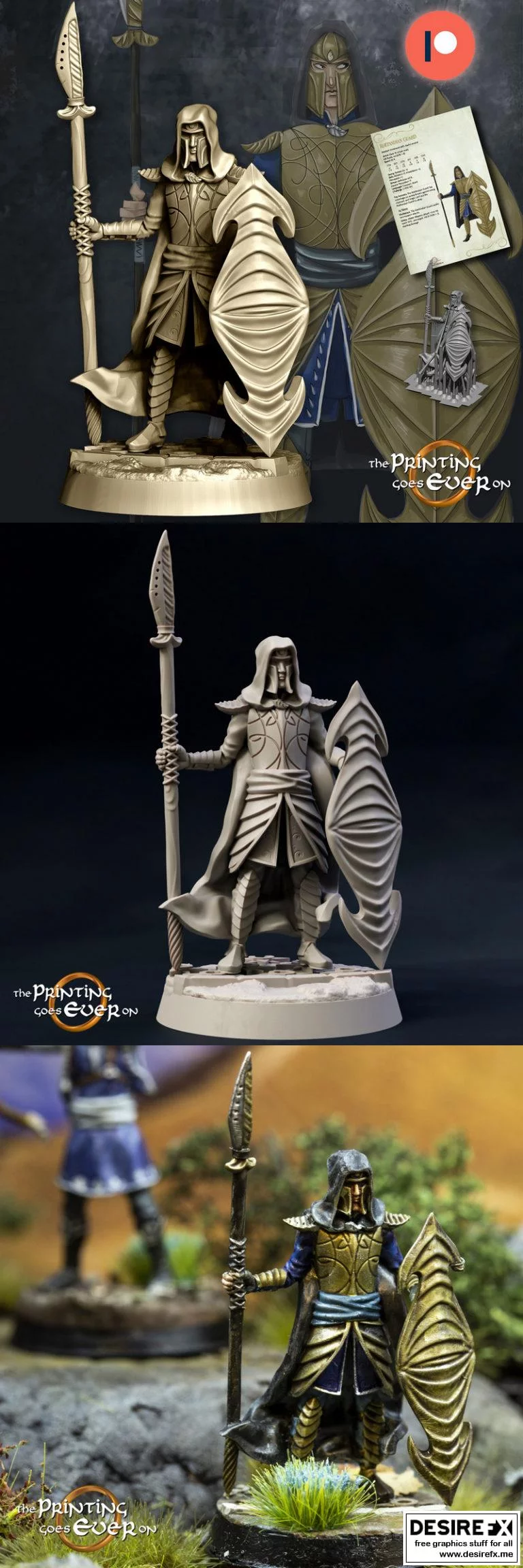 精灵守卫者 3D打印模型|Elven Guard