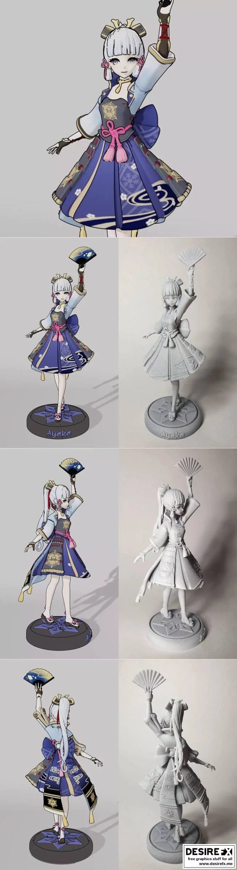 原神·Ayaka 3D打印模型|Ayaka – Genshin Impact