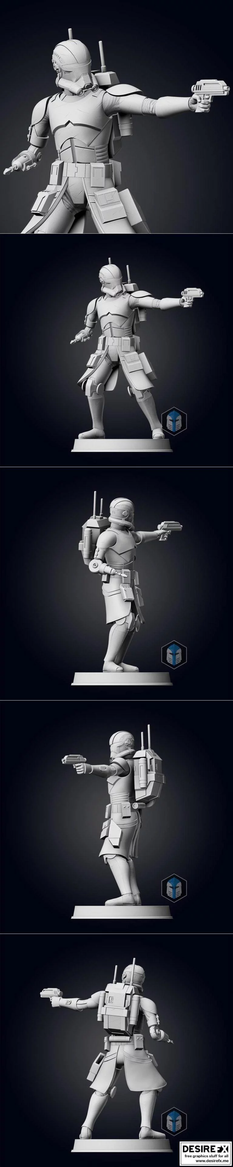 Bad Batch系列角色姿态1 3D打印模型|Bad Batch Echo Figurine – Pose 1