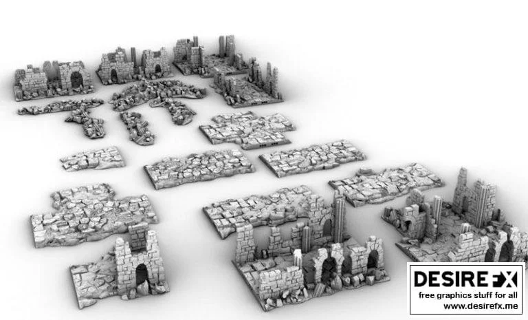 迷失之路与废墟——3D打印模型集|Lost Roads and Ruins