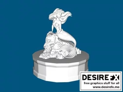 3D打印模型：Ariel - 魔法公主系列 - 珊瑚海之女|Ariel figurine